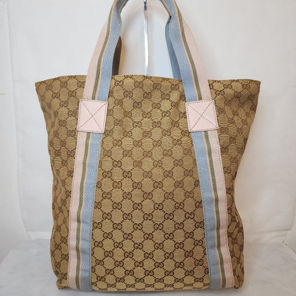 ✨️GUCCI GG Canvas Web Tote Bag - Picture 6 of 15